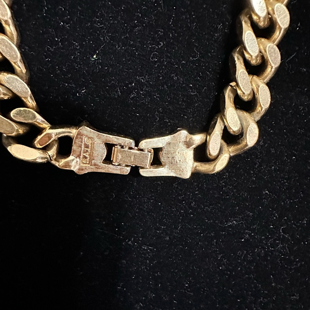 Swarovski Blue &  Baguettes Cuban Link Chain Choker-1980’s - Picture 7 of 11